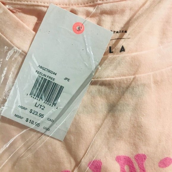 Bila Bong Feelin Free Girls tee shirt large - Picture 3 of 7